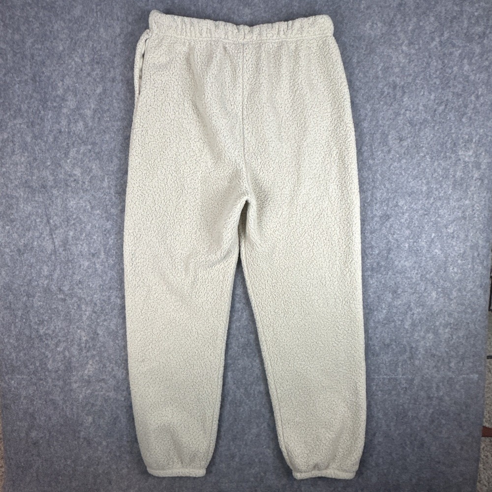 Nike Sweatshirt Pant Set Womens XL Beige Fleece Sherpa Mock Neck DD6487 Cozy - Picture 10 of 16